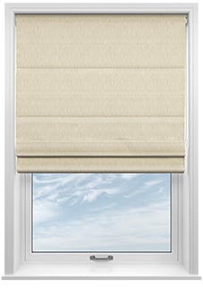 Genoa Faux Silk (Blackout), Cream Shimmer - Motorised Roman Blind